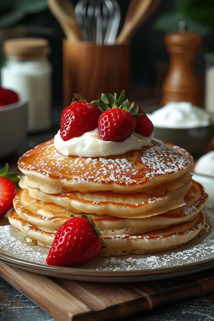 pancake à la whey et fraises